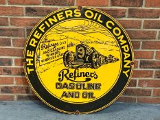 The Refiners Oil Company Circular Enamel Sign