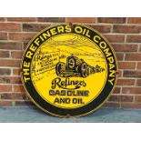 The Refiners Oil Company Circular Enamel Sign