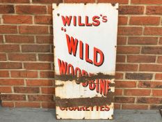 Wills Wild Woodbine Cigarettes Enamel Sign