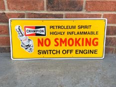 Original Champion Spark Plug “No Smoking” Aluminium Sign&nbsp;