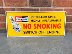 Original Champion Spark Plug “No Smoking” Aluminium Sign&nbsp;