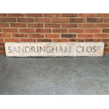 Sandringham Close Street Aluminium Sign