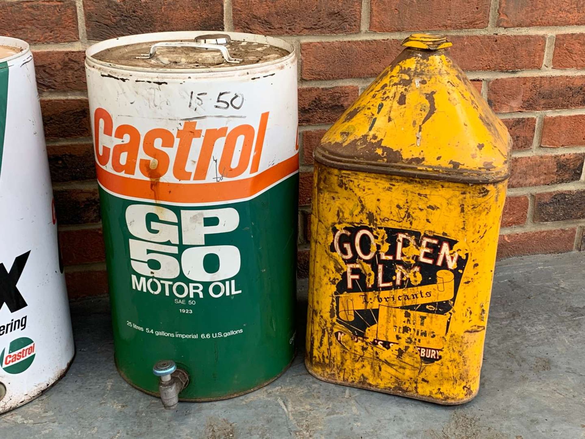 Four Oil Cans Castrol GTX, Golden Film and Regent (4) - Image 4 of 4