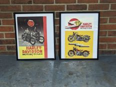 Two Framed Harley Davidson Pictures&nbsp;