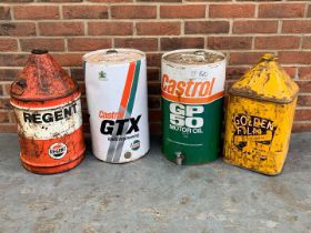 Four Oil Cans Castrol GTX, Golden Film and Regent (4)