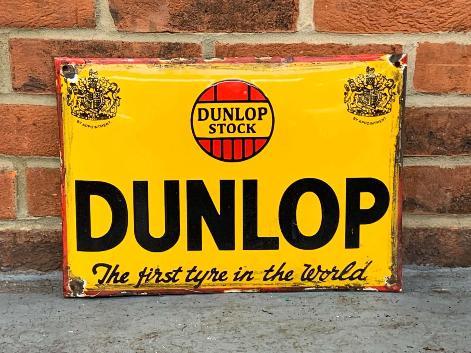 Dunlop Stock Enamel Sign