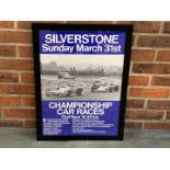 Original Framed Silverstone Championship Car Races Poster