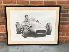 Alan Stammers Print of Fangio Maserati 250f