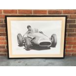 Alan Stammers Print of Fangio Maserati 250f