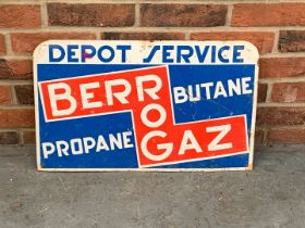 Berrogaz Depot Service Metal Sign