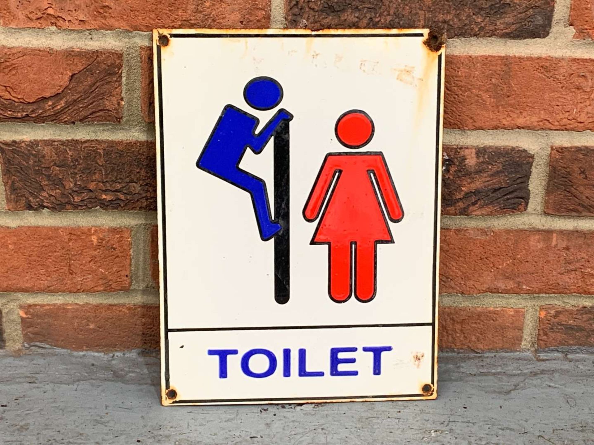 Novelty Toilet Enamel Sign &nbsp;