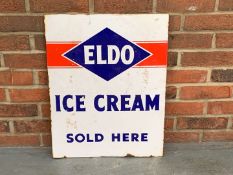 Eldo Ice Cream Sold Here Enamel Sign