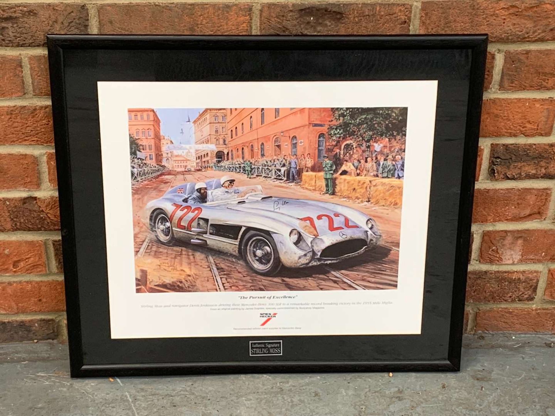 Stirling Moss Limited Edition Signed Print&nbsp;“The Pursuit of Excellence”