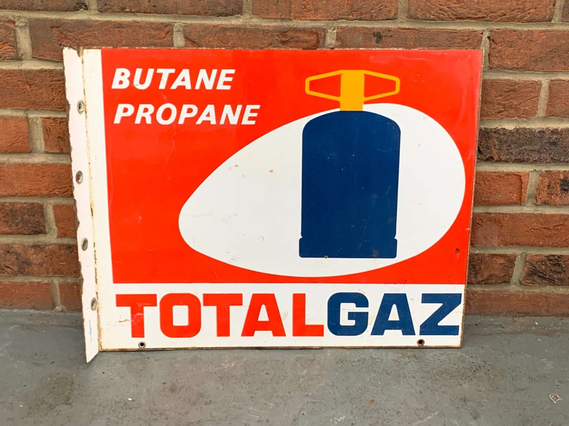 Totalgaz Enamel Flange Sign