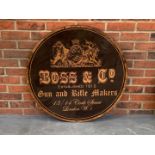 Boss and Co Gun and Rifle Makers Wooden Sign