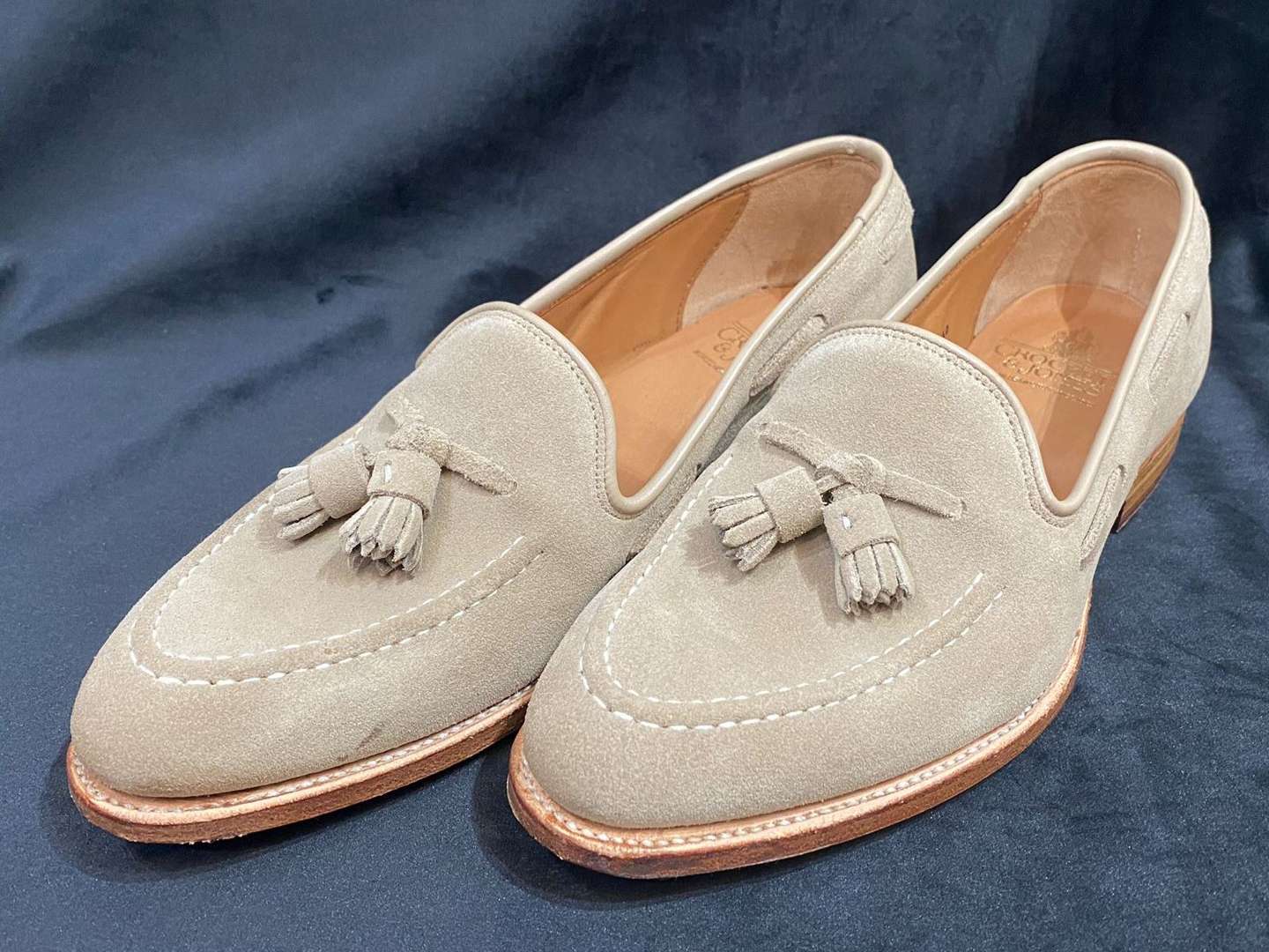 CROCKETT & JONES, a pair of ladies Carly, nut suede loafers, unworn - Image 2 of 6