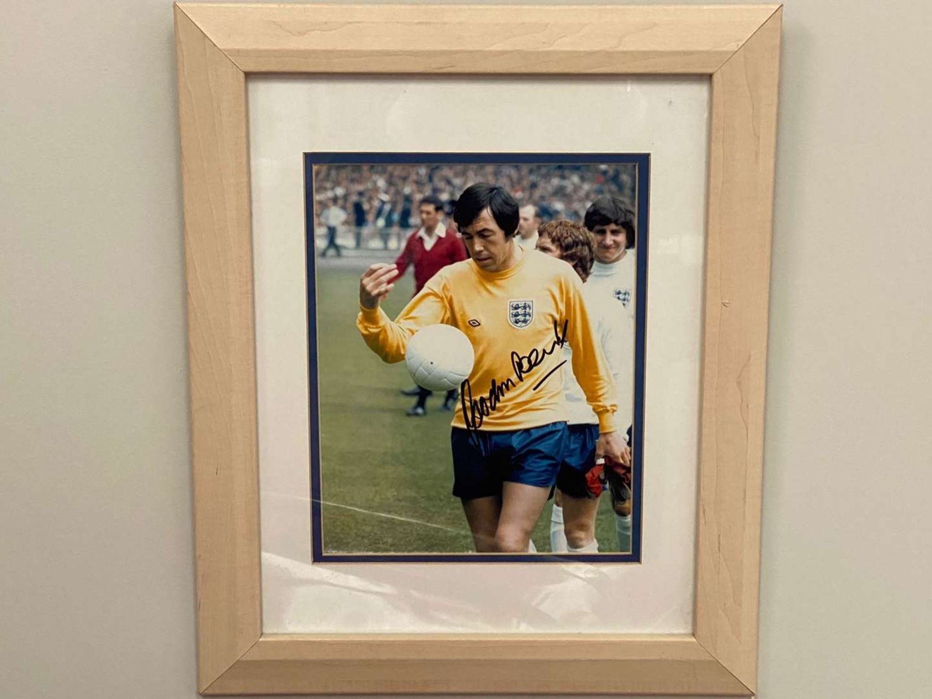 GORDON BANKS, a 2011, signed and framed, colour photograph.
