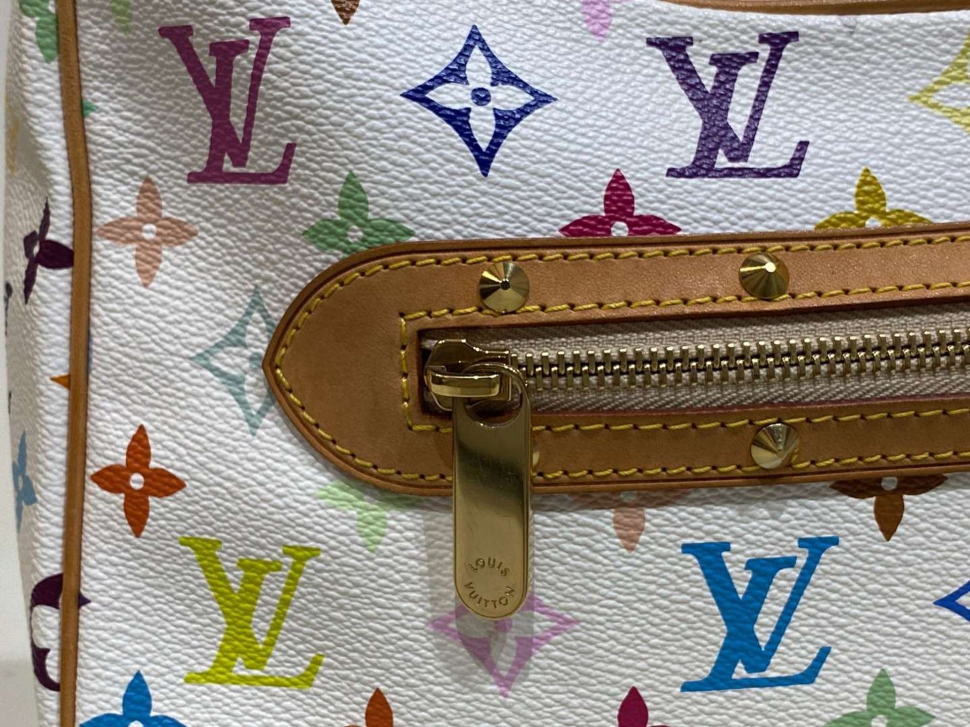 LOUIS VUITTON, Boulogne, leather, multicolour monogrammed, crossbody bag, Le Takashi Murakami - Bild 9 aus 9