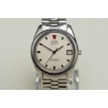 OMEGA. 1970's Seamaster, Chronometer, Electronic f300 Hz, stainless steel calendar wristwatch.