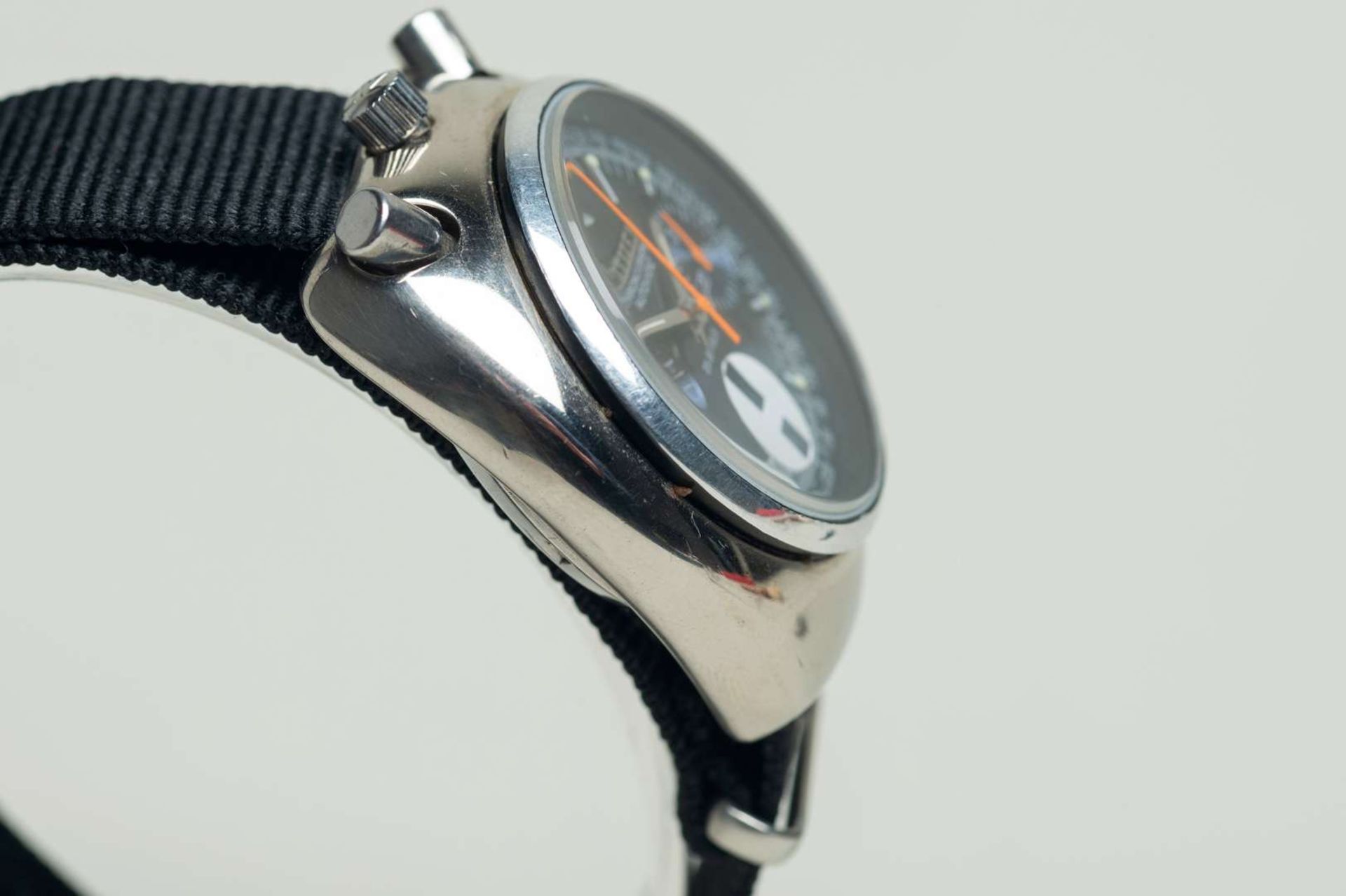 CITIZEN, Bullhead, a stainless steel, automatic, day/date chronograph wristwatch, - Bild 3 aus 4