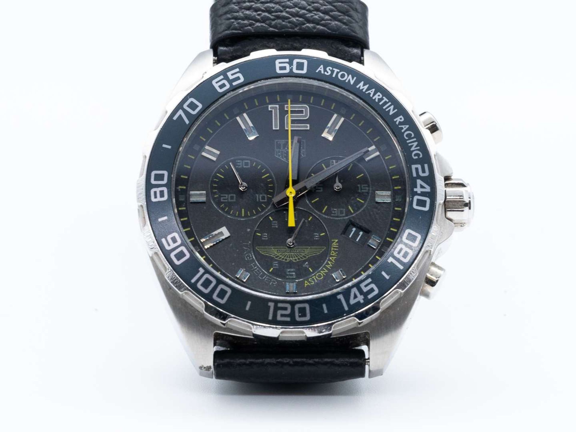 TAG HEUER, Aston Martin, a stainless steel, quartz, two button chronograph wristwatch.