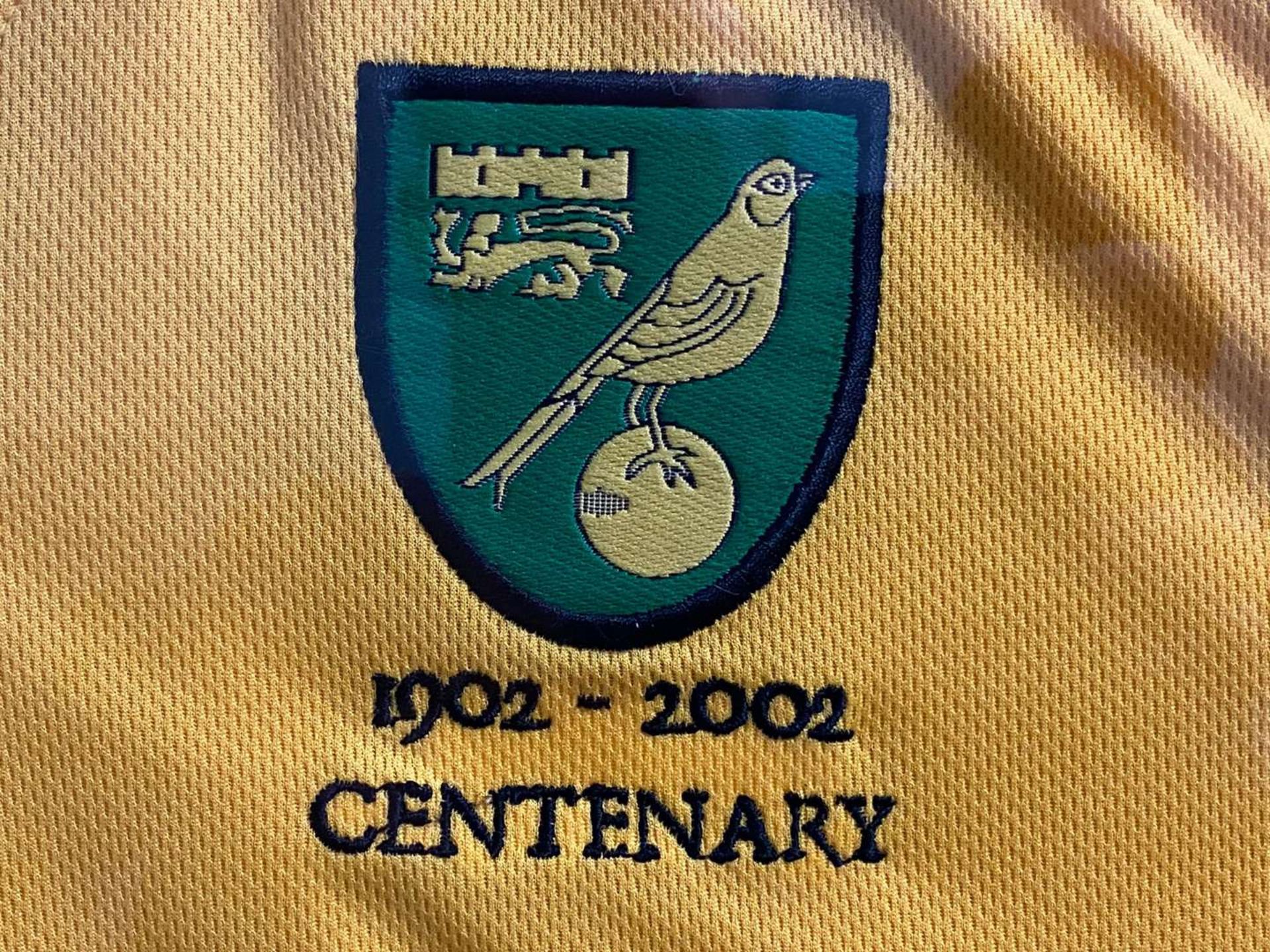 NORWICH CITY FC, 1902-2002, signed Centenary shirt, framed - Image 2 of 2