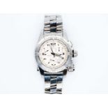 BREITLING, Emergency, stainless steel, quartz, 121.5MHz, two button chronograph wristwatch.
