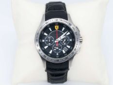 FERRARI, Scuderia, a quartz, stainless steel, two button chronograph wristwatch.