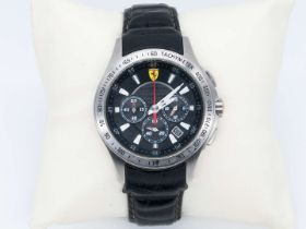 FERRARI, Scuderia, a quartz, stainless steel, two button chronograph wristwatch.