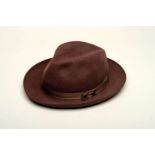 CHRISTYS', brown felt Trilby hat&nbsp;