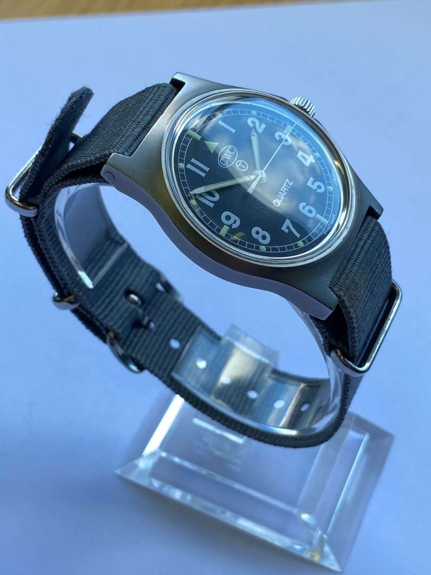 CWC, a stainless steel, quartz, military issue (Royal Navy) , centre seconds wristwatch, 1990, G10, - Bild 3 aus 5