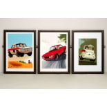 GUY ALLEN, 3 x limited edition prints. &nbsp;“Safari”, “Fulvia”, “Abarth 595”,