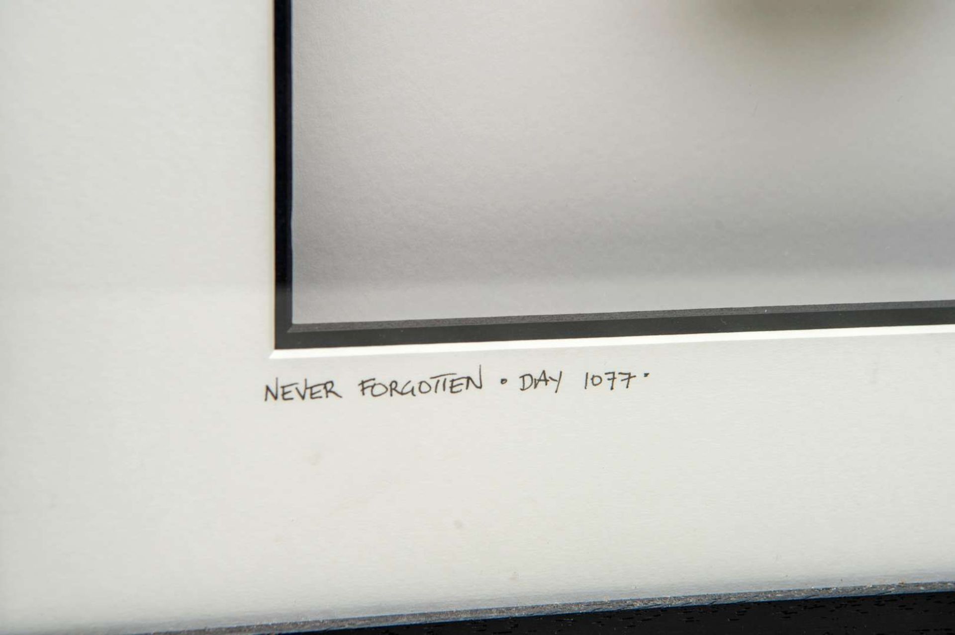 NIC JOLY, &nbsp;“NEVER FORGOTTEN, DAY 1077", mixed media. - Bild 3 aus 5