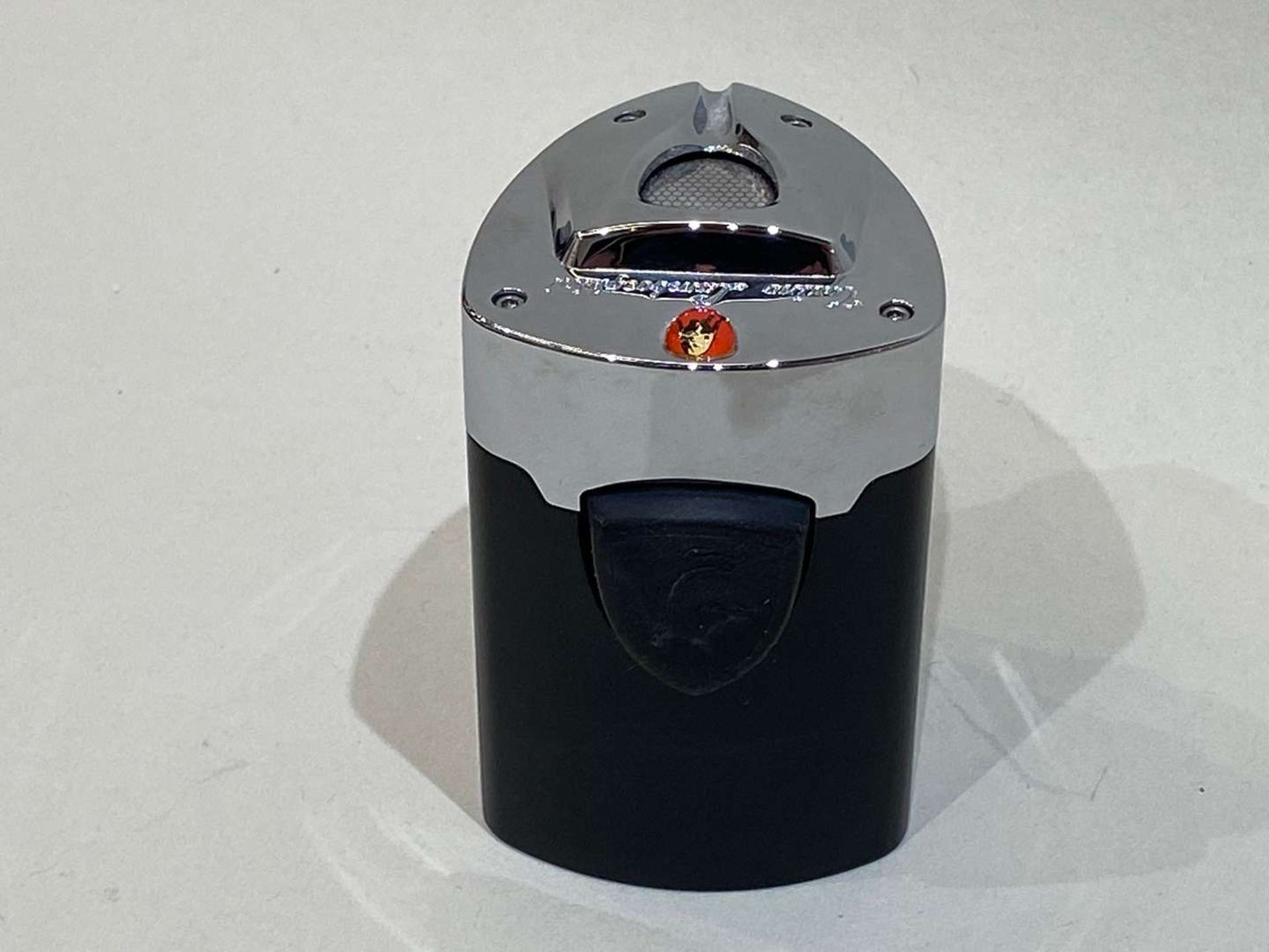 TONINO LAMBORGHINI, B1734***, Mugello, a chrome & black, triple flame table lighter - Bild 4 aus 7