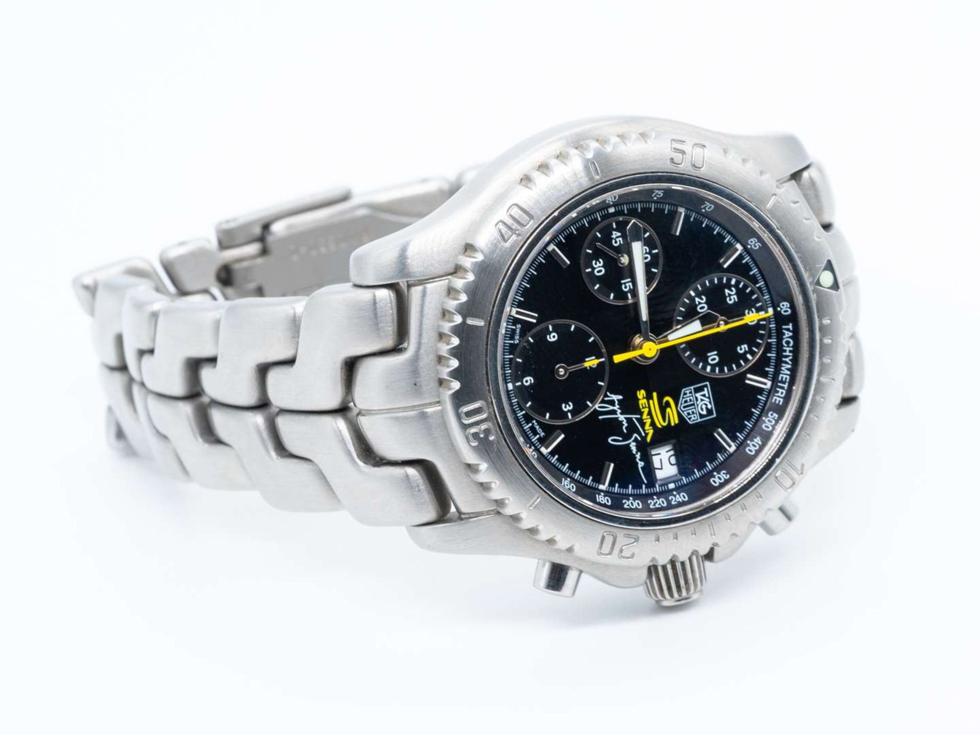 TAG HEUER, Senna, a stainless steel, automatic, two button chronograph wristwatch. CT2115. - Image 2 of 8