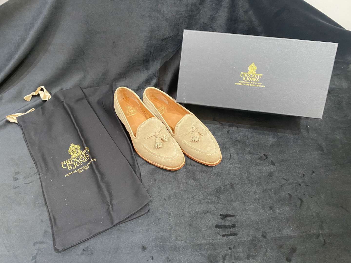 CROCKETT & JONES, a pair of ladies Carly, nut suede loafers, unworn - Image 4 of 6