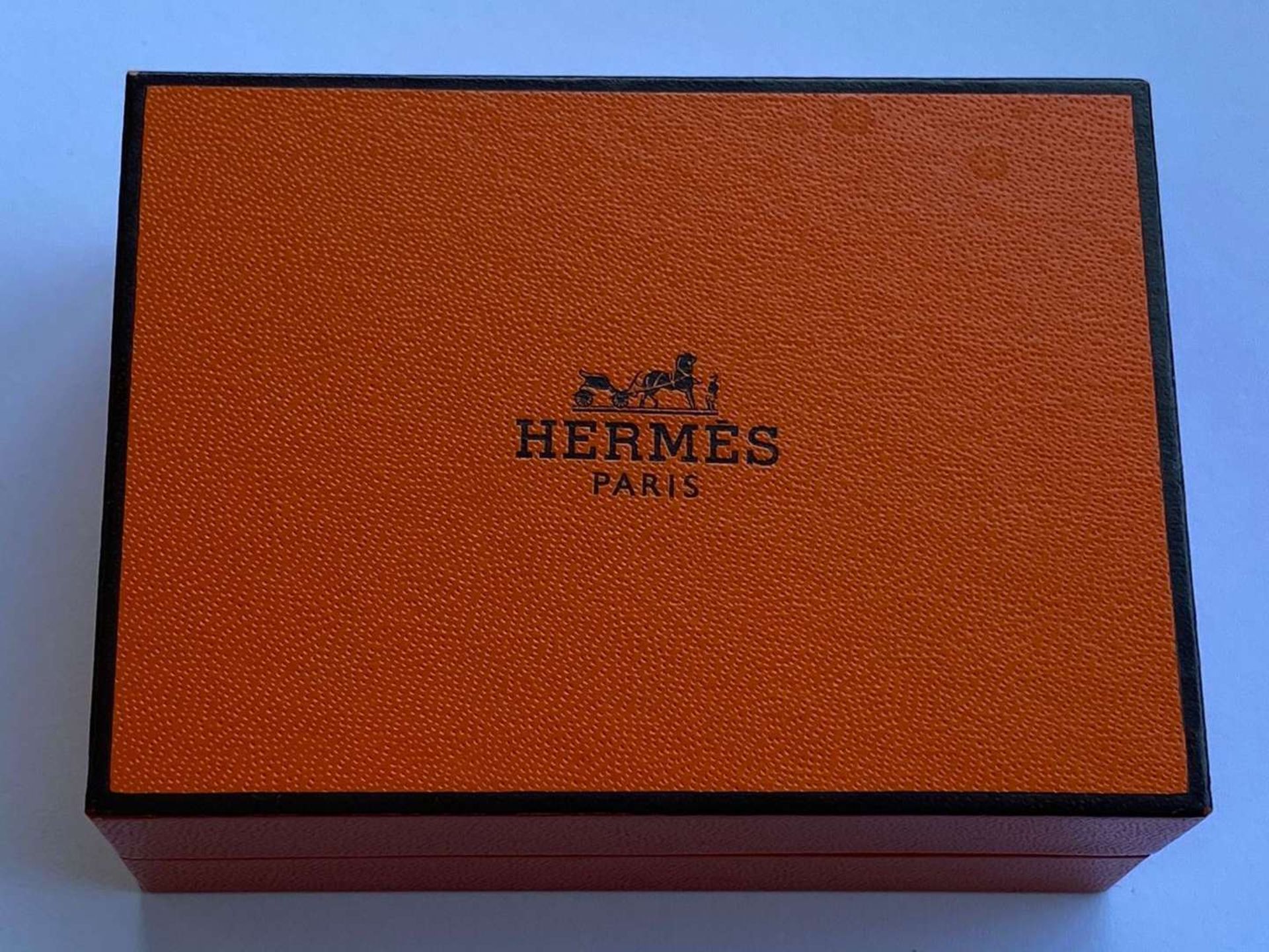 HERMES, a boxed pair of silver “Anchor Chain” cufflinks, designed by Gaetan de Percin - Bild 5 aus 5
