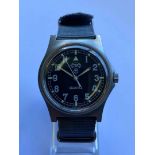 CWC, a stainless steel, quartz, military issue (Royal Navy) , centre seconds wristwatch, 1990, G10,