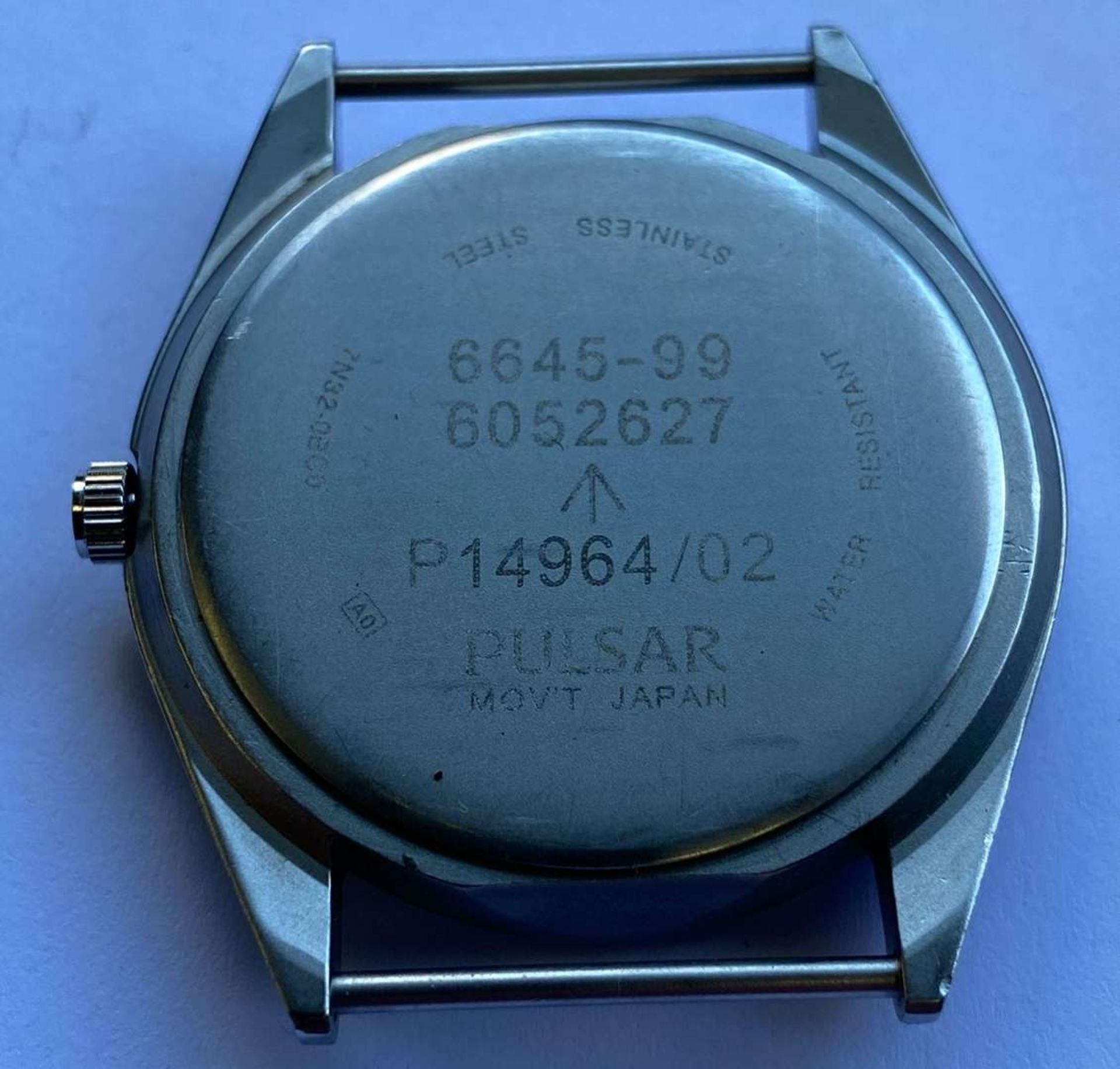 PULSAR, a stainless steel, quartz, military issue, centre seconds, calendar wristwatch, 2002, G10, - Image 5 of 6