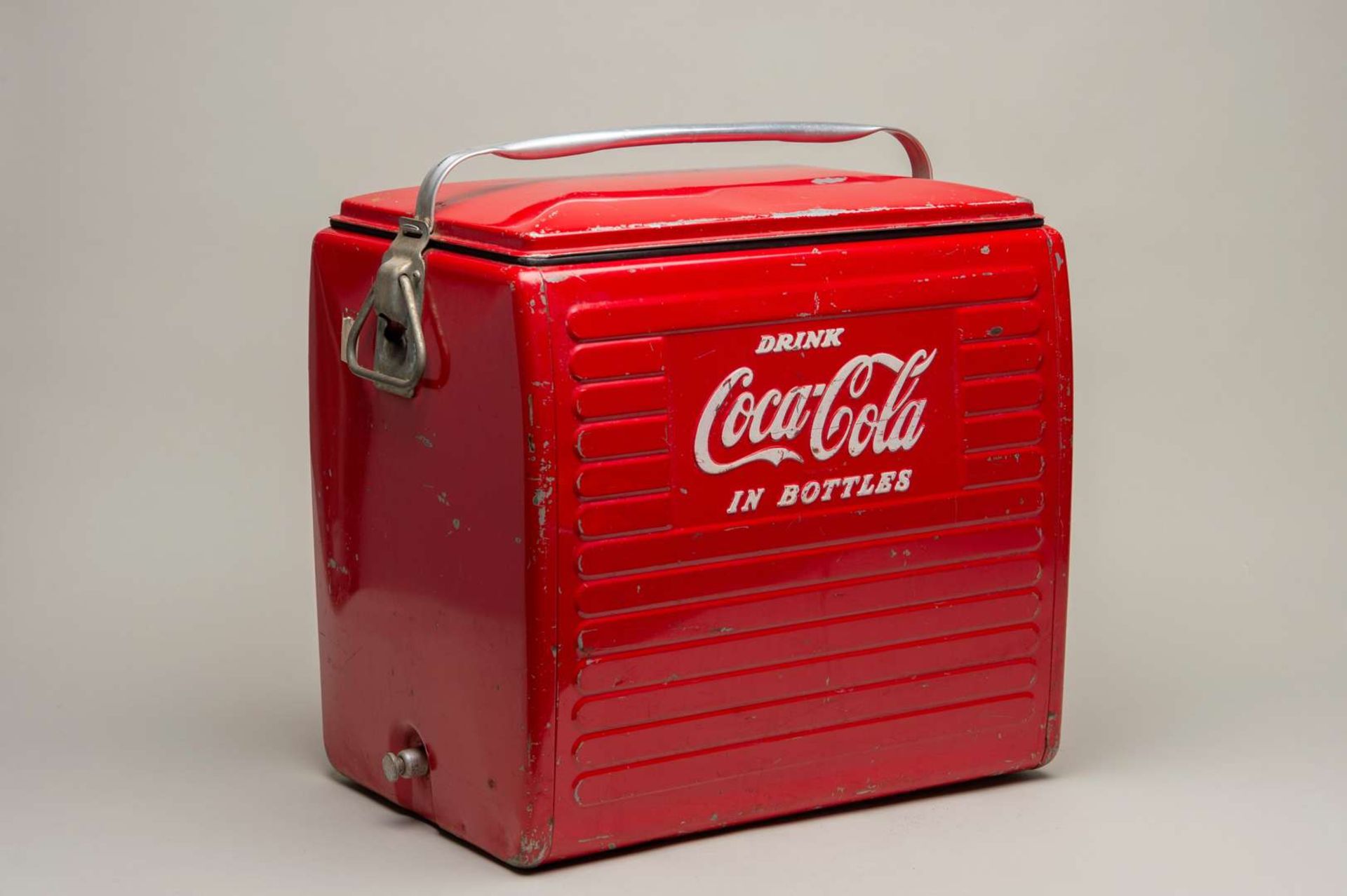 COCA-COLA. a mid 20th century, steel and aluminium, portable cool box - Image 2 of 10
