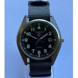 PULSAR, a stainless steel, quartz, military issue, centre seconds, calendar wristwatch, 2002, G10,