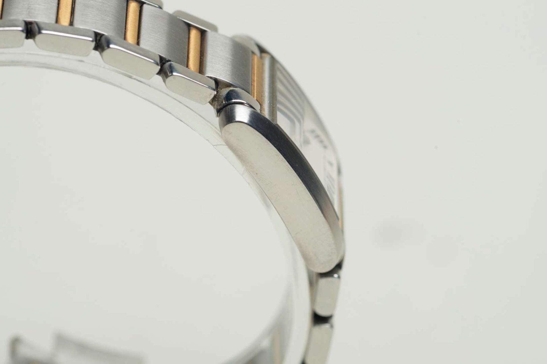 CARTIER, ladies TANK FRANCAISE, steel and gold quartz wristwatch. Ref 2384, - Bild 3 aus 10