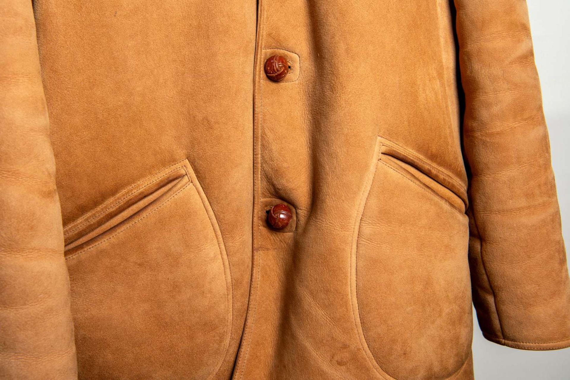RM WILLIAMS, a men's, tan sheepskin button up coat, size 3XL - Image 5 of 5