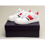PRADA, a pair of Bianco+ Rosso, Vitello Soft sneakers