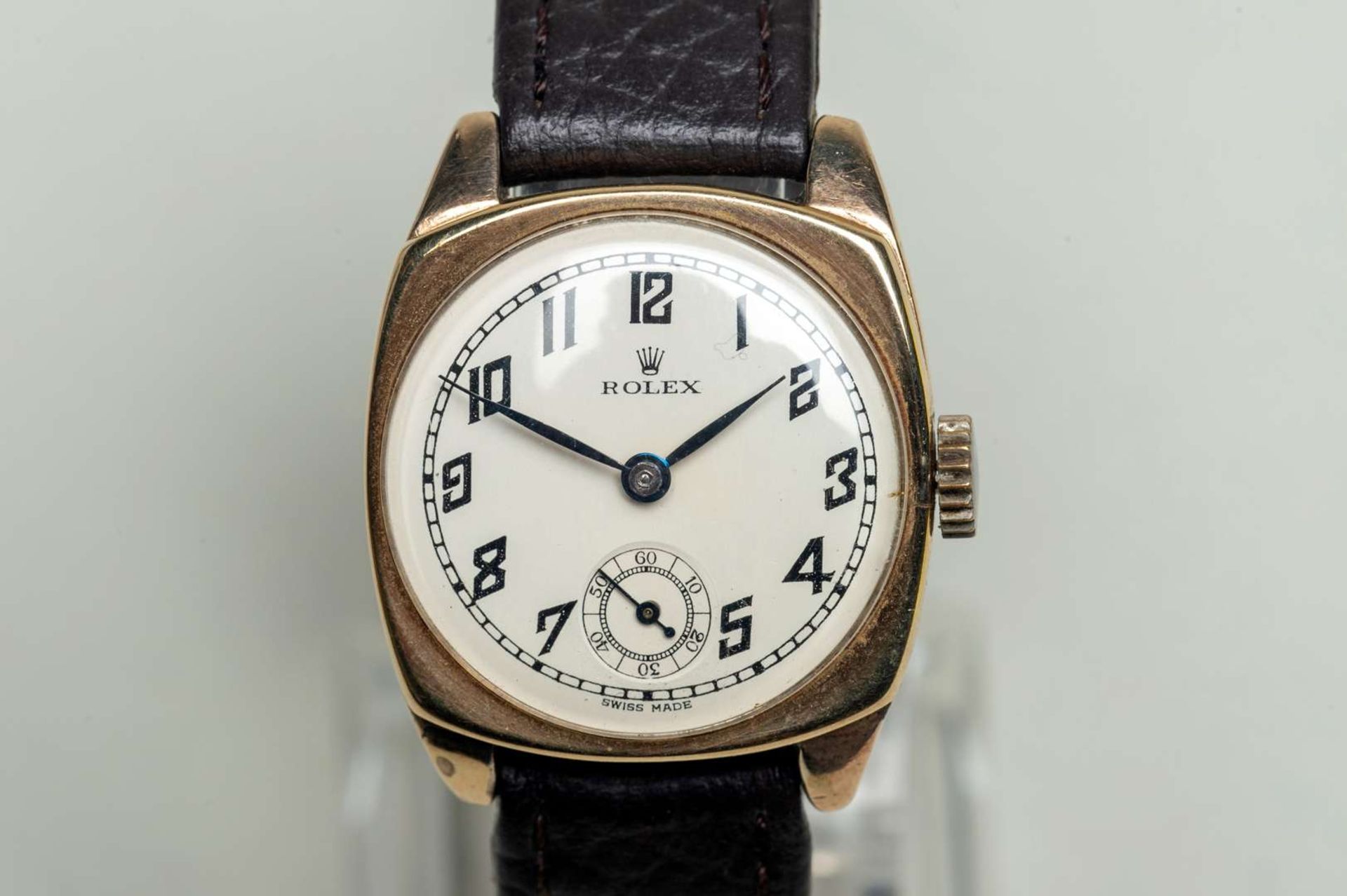 ROLEX, an early 20th century 9ct gold wristwatch