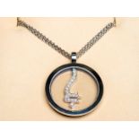 CHOPARD for GODOLPHIN, a modern 18ct white gold and diamond set pendant and chain
