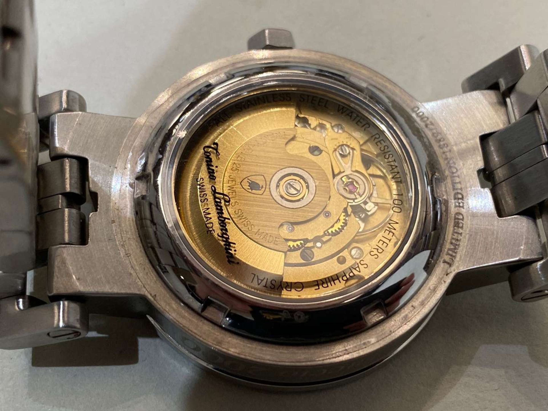 TONINO LAMBORGHINI, FERRUCCIO 2000, a stainless steel, automatic, centre seconds, calendar watch, - Bild 5 aus 10