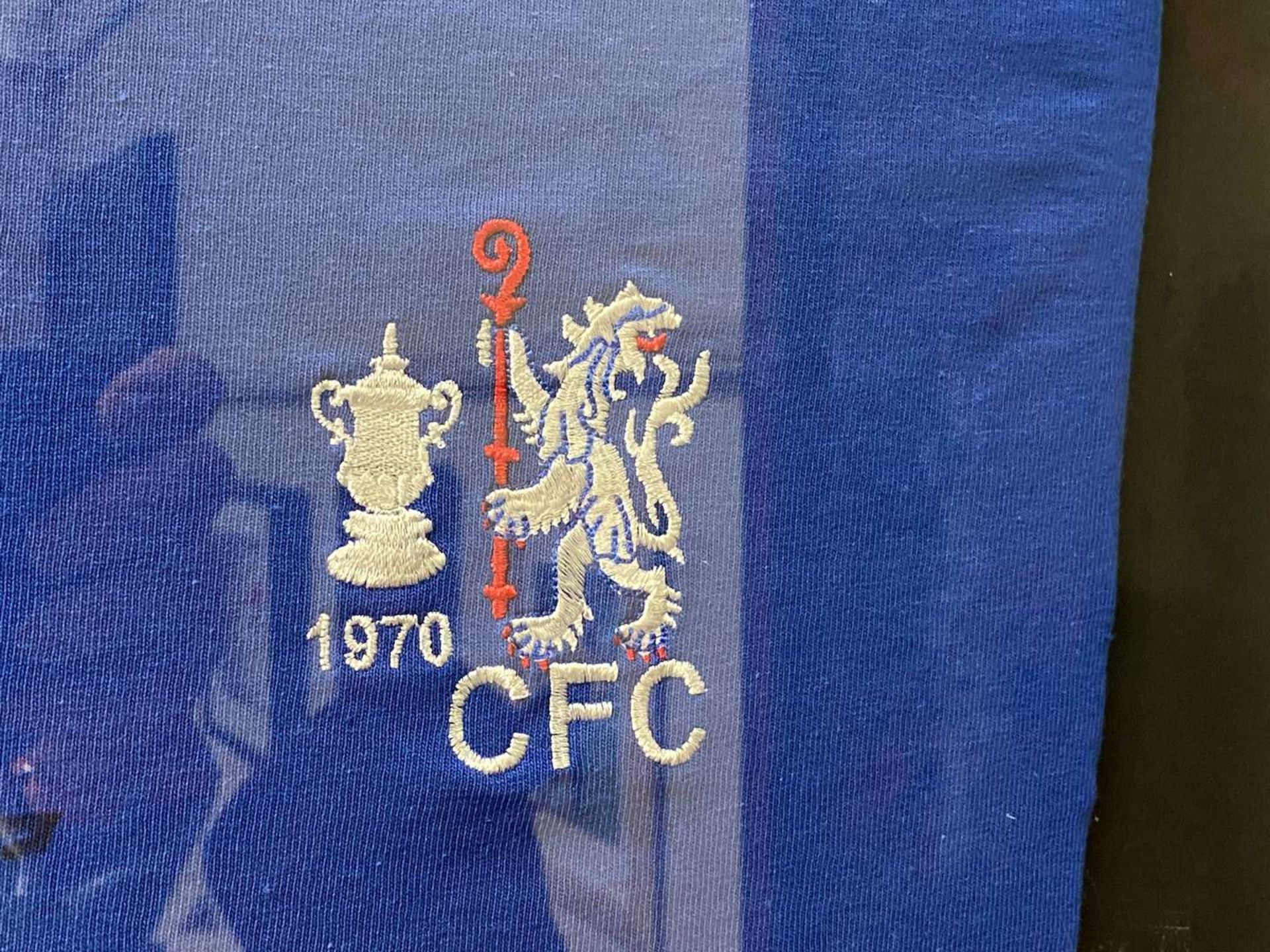 CHELSEA FC, a replica 1970, winning FA Cup final shirt, signed by Ron “Chopper” Harris. - Image 4 of 4