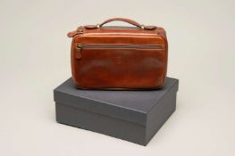 MAXWELL &nbsp;SCOTT, Cascina, 805, chestnut tan leather wash bag