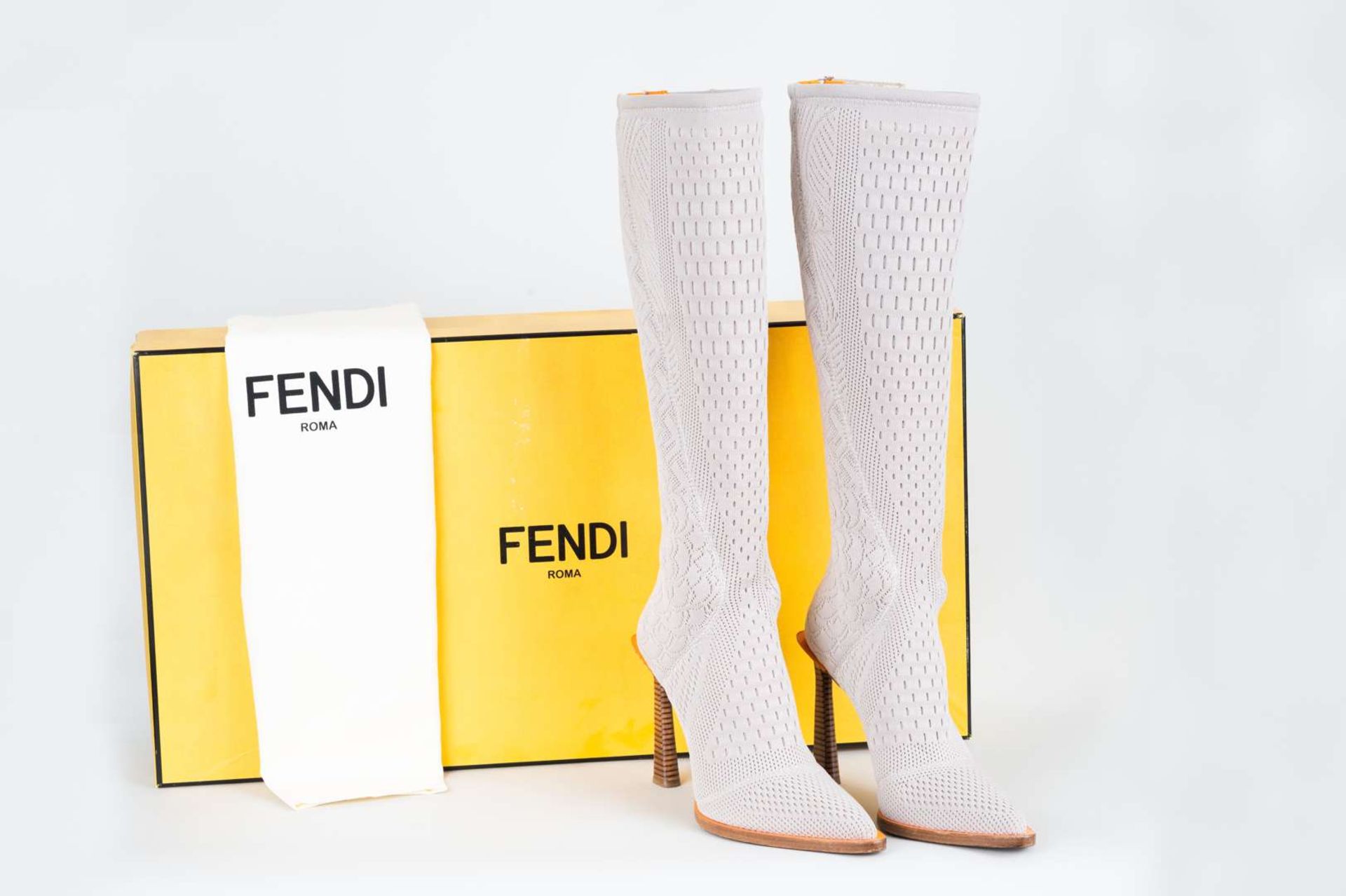 FENDI, &nbsp;a pair of Fframe, knee high boots